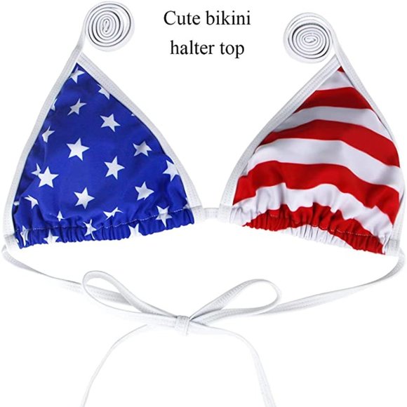 Bikini Triangle Cup Padded Swimwear High Waist - Picture 3 of 5